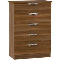 Camden 5 Drawer Chest - Walnut