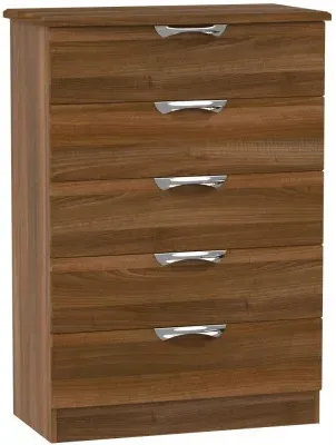 Camden 5 Drawer Chest - Walnut