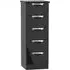 Camden 5 Drawer Narrow Chest - Black