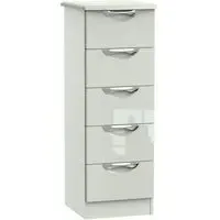 Camden 5 Drawer Narrow Chest - Cashmere