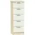 Camden 5 Drawer Narrow Chest - Cashmere, Oak Effect