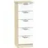 Camden 5 Drawer Narrow Chest - White Gloss, Oak Effect