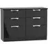 Camden 6 Drawer Midi Chest - Black