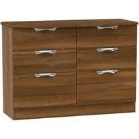 Camden 6 Drawer Midi Chest - Noche Walnut