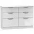 Camden 6 Drawer Midi Chest - White, High Gloss