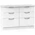 Camden 6 Drawer Midi Chest - White Matt