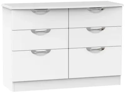 Camden 6 Drawer Midi Chest - White Matt image
