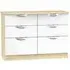 Camden 6 Drawer Midi Chest - White, Oak