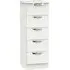 Camden Narrow 5 Drawer Chest - Light Grey