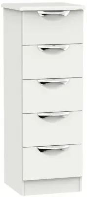 Camden Narrow 5 Drawer Chest - Light Grey image