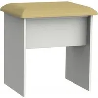 Camden Padded Dressing Stool - Light Grey