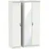 Camden Tall 3 Door Triple Wardrobe with Mirror - Light Grey