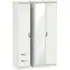 Camden Tall 3-Door Wardrobe with Mirror and Drawers - Light Grey