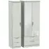 Camden Tall 3 Door Wardrobe with Mirror - Cashmere