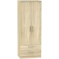 Contrast 2 Door 2 Drawer Wardrobe - Bardolino