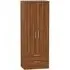 Contrast 2 Door 2 Drawer Wardrobe - Noche Walnut