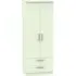 Contrast 2 Door 2 Drawer Wardrobe - Vanilla