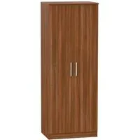 Contrast 2 Door Tall Wardrobe - Noche Walnut