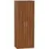 Contrast 2 Door Tall Wardrobe - Noche Walnut