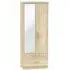 Contrast 2 Door Wardrobe with Mirror - Bardolino, Oak Effect