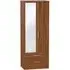 Contrast 2 Door Wardrobe with Mirror - Noche Walnut