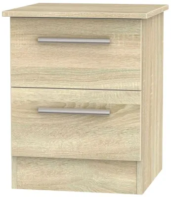 Contrast 2 Drawer Bedside Cabinet - Bardolino image