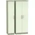 Contrast 3-Door Tall Triple Wardrobe - Vanilla, Mushroom