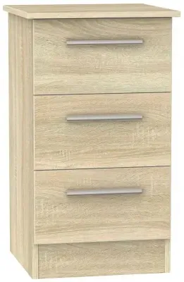 Contrast 3 Drawer Bedside Cabinet - Bardolino image