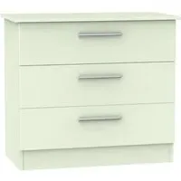 Contrast 3 Drawer Chest - Cream