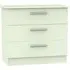 Contrast 3 Drawer Chest - Cream