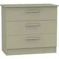 Contrast 3 Drawer Chest - Mushroom