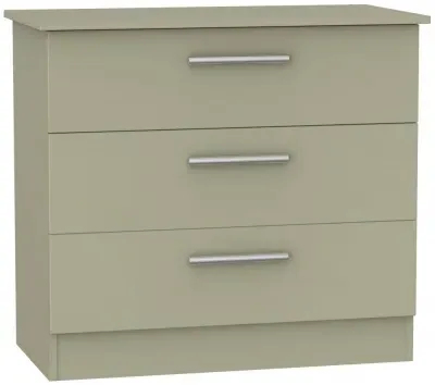 Contrast 3 Drawer Chest - Mushroom