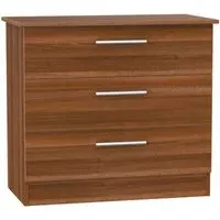 Contrast 3 Drawer Chest - Noche Walnut