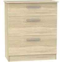 Contrast 3 Drawer Deep Chest - Bardolino