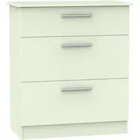 Contrast 3 Drawer Deep Chest - Cream