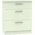 Contrast 3 Drawer Deep Chest - Cream