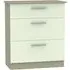 Contrast 3 Drawer Deep Chest - Cream, Mushroom