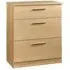 Contrast 3 Drawer Deep Chest - Elm
