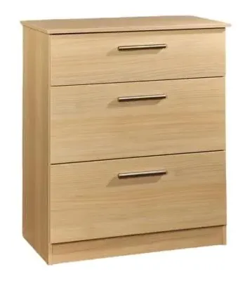 Contrast 3 Drawer Deep Chest - Elm
