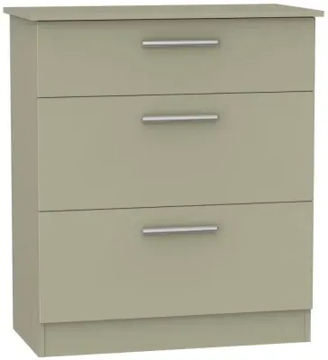 Contrast 3 Drawer Deep Chest - Mushroom