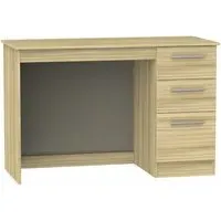 Contrast 3 Drawer Desk - Cocobolo, Oak