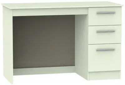 Contrast 3 Drawer Desk - Cream image
