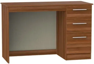 Contrast 3 Drawer Desk - Noche Walnut