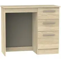 Contrast 3 Drawer Single Dressing Table - Bardolino