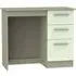 Contrast 3 Drawer Single Dressing Table - Cream