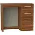 Contrast 3 Drawer Single Dressing Table - Noche Walnut