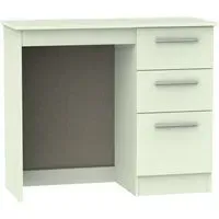 Contrast 3 Drawer Single Dressing Table - Vanilla
