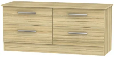 Contrast 4 Drawer Bed Box - Cocobolo, Oak