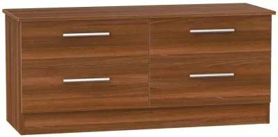 Contrast 4-Drawer Bed Box - Noche Walnut