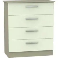 Contrast 4 Drawer Chest - Cream